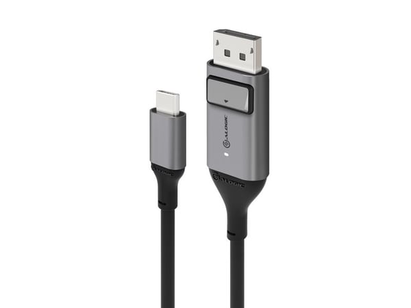 ALOGIC Ultra - DisplayPort-kaapeli - USB-C (han) til DisplayPort (han) - 1 m - 4K-tuki - avaruudenharmaa - avaruusharmaa