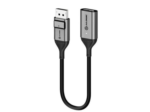 ALOGIC Ultra - Videoadapter - DisplayPort han haspet til HDMI hun - 20 cm - avaruusharmaa - 4K-tuki, aktiivinen