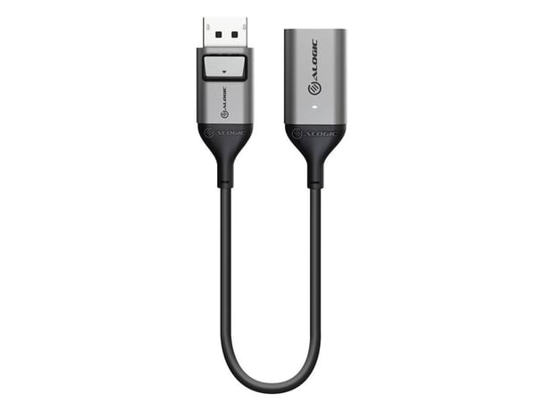 ALOGIC Ultra - Videoadapter - DisplayPort han haspet til HDMI hun - 20 cm - avaruusharmaa - 4K-tuki, aktiivinen