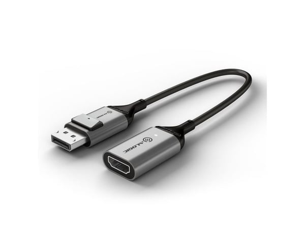 ALOGIC Ultra - Videoadapter - DisplayPort han haspet til HDMI hun - 20 cm - avaruusharmaa - 4K-tuki, aktiivinen