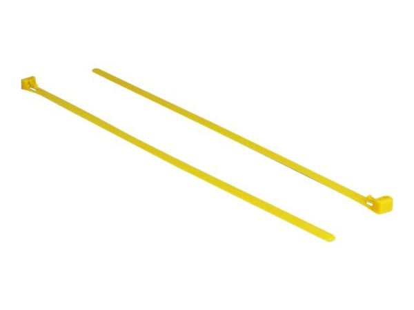 DeLOCK 18761, Avattava johdinside, Nailon, Keltainen, 300 mm, 7,6 mm, 100 kpl