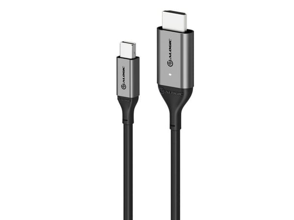 ALOGIC Ultra - Adapterkabel - Mini DisplayPort han til HDMI han - 2 m - avaruuden harmaa - 4K-tuki, aktiivinen
