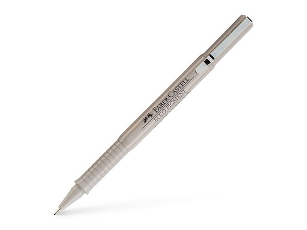 Faber-Castell Ecco Pigment, Fin, Sort, Projektilspids, 0,7 mm, Rund, Polypropylen (PP)