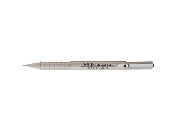 Faber-Castell Ecco Pigment, Fin, Sort, Projektilspids, 0,7 mm, Rund, Polypropylen (PP)