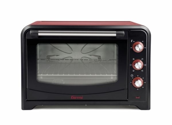 Girmi FE60, 60 l, 2000 W, 1 hyller, Sort, Rød, Rotasjon, Stål