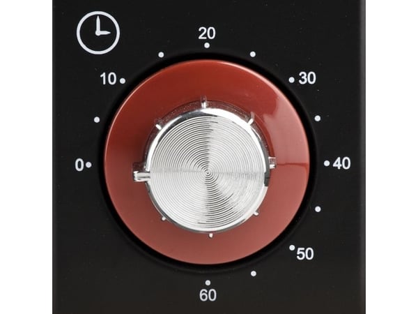 Girmi FE60, 60 l, 2000 W, 1 hyller, Sort, Rød, Rotasjon, Stål