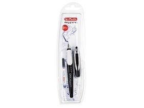 herlitz fyllepenn my.pen, spissbredde: M, svart og hvit for høyrehendte, ergonomisk gummigrepssone, hette med (10999746)