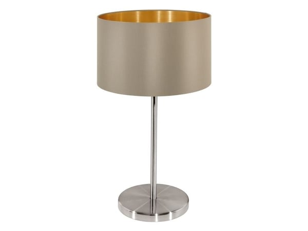 EGLO Maserlo, Guld, Nickel, Mullvadsgrå, Tyg, Stål, Sovrum, Vardagsrum, IP20, II, ENEC