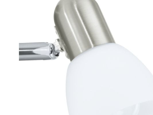 EGLO ENA spotlight i børstet stål med satinhvit glassdiffusor, 3L