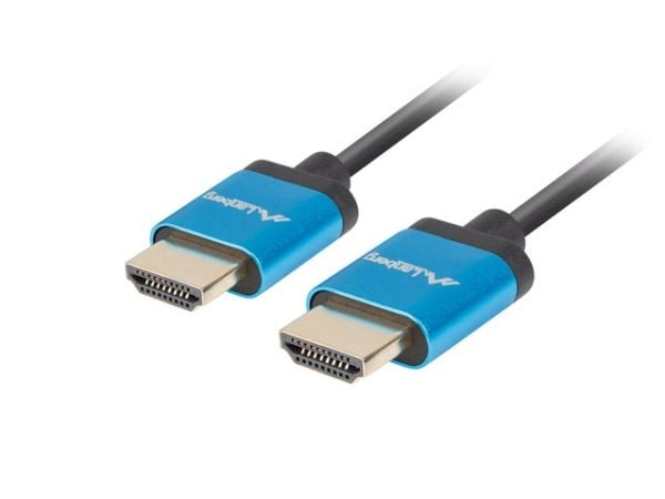 Lanberg - Premium High Speed - HDMI-kabel med Ethernet - HDMI hann til HDMI hann - 1 m - svart - 4K-støtte, 1080p-støtte