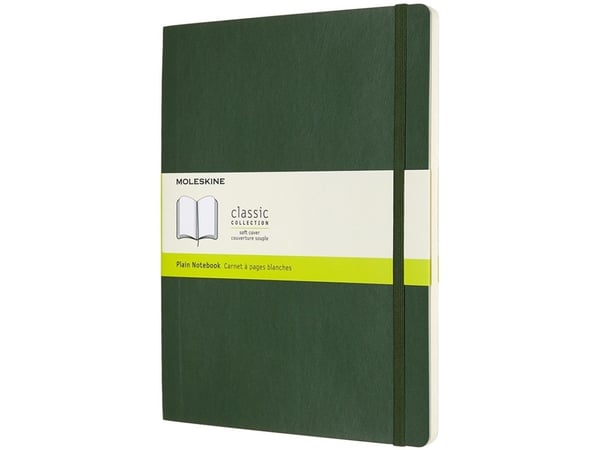 Moleskine Classic, Monokromatisk, Grønn, 192 ark, 70 g/m², Mykt omslag, Universell