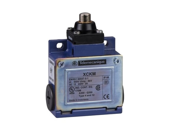 Schneider Electric XCKM110, Ledningsført, Zamak, IP66, Blå, CCC CSA UL, 64 mm