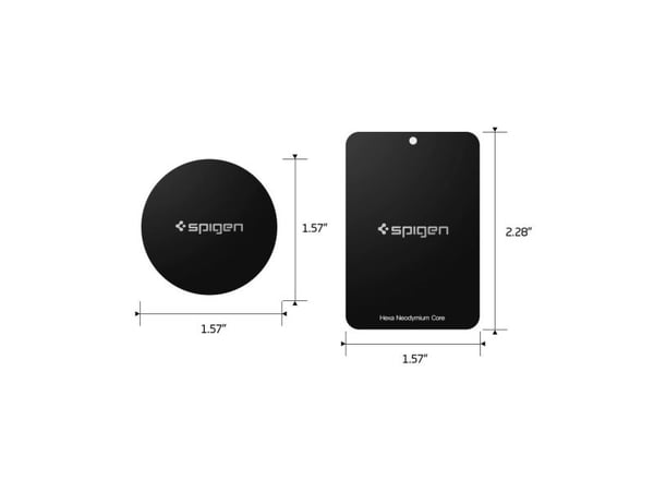 Spigen 000EP20342, Kiinnityslevy, Mikä tahansa tuotemerkki, Musta, Metalli, 8 kpl
