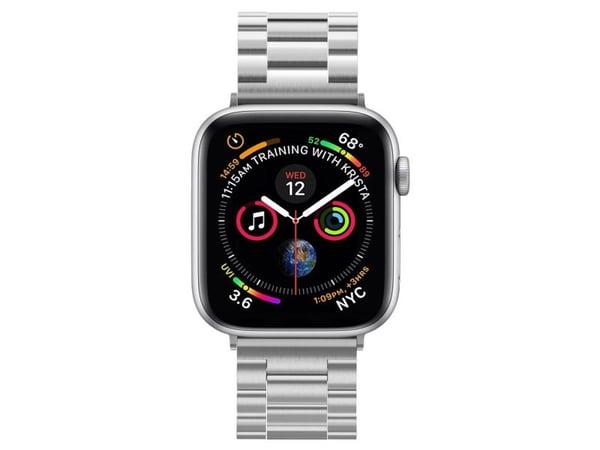 Spigen Modern Fit, Band, Smartklokke, Sølv, Apple, Rustfritt stål, 44 mm