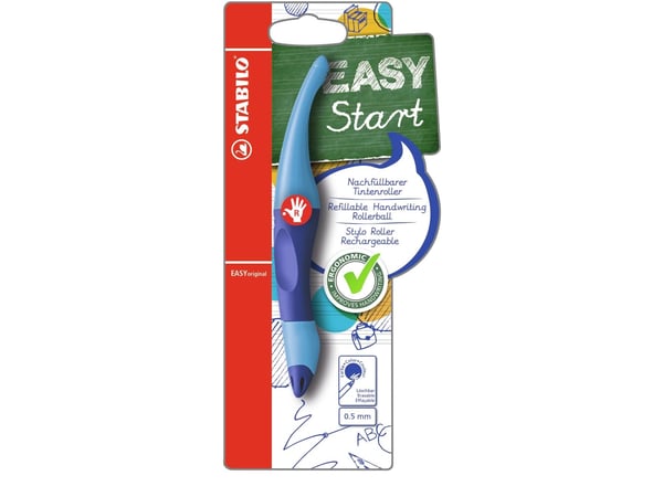STABILO EASYoriginal, Stiftpenna, Blå, Blå, 0,5 mm, Medium, Högerhänt