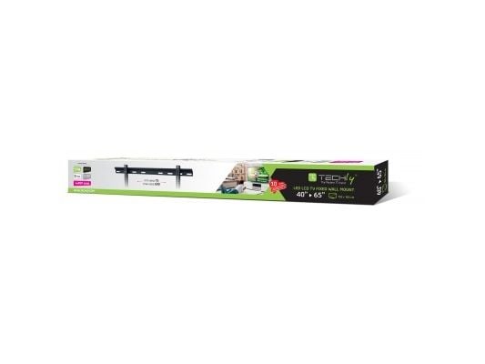 TECHly - Brakett - Ultra-Slim - for flatpanel - svart - skjermstørrelse: 40"-65" - veggmonterbar