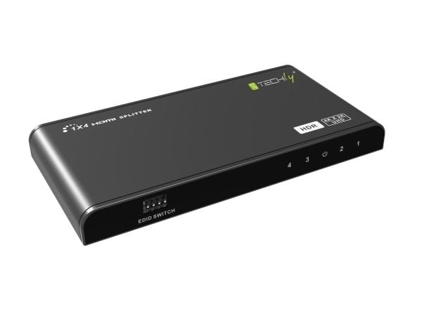 TECHly HDMI2.0 Splitter 4K 4 ways HDR - Video/lyd-splitter - 4 x HDMI - stasjonær