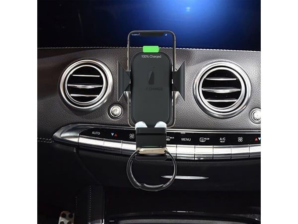 Terratec ChargeAir All Car, Mobiltelefon/smarttelefon, Smartklokke, Aktiv holder, Bil, Svart