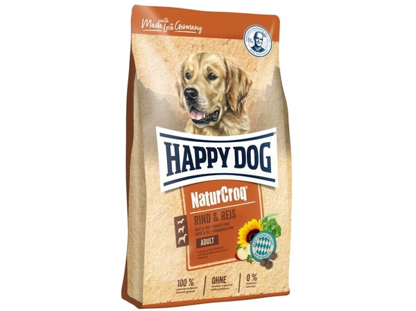 Happy Dog NaturCroq Rind & Reis, Vuxen, Nötkött, Ris, 1 kg