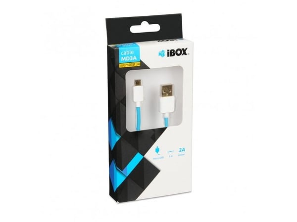 iBox IKUMD3A, 1 m, USB A, Micro-USB B, USB 2.0, Sininen