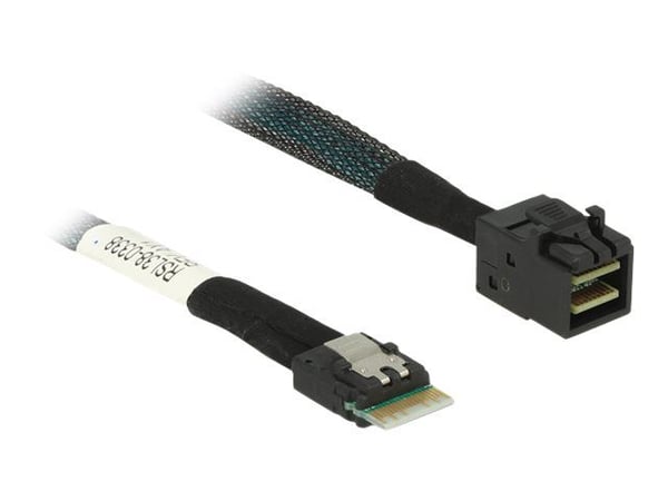 Delock - SAS intern kabel - SAS 12Gbit/s - 4i Slim SAS (hann) til 4 x Mini SAS HD (SFF-8643) (hann) - 50 cm