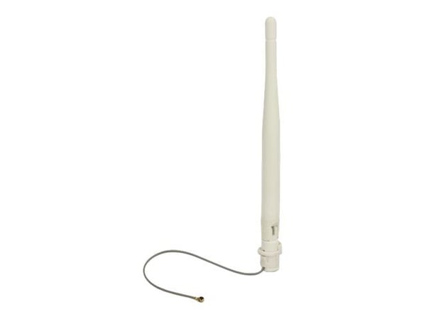 Delock - Antenne - pisk - Wi-Fi - 3 dBi - rundtstrålende - utendørs, klemmemonterbar