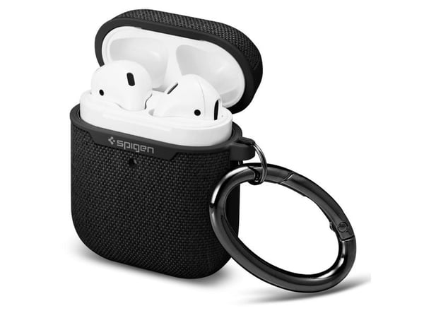 Spigen Urban Fit, Box, Apple, Polypropylenkarbonat (PPC), Textil, Svart, Reptålig, Stötbeständig