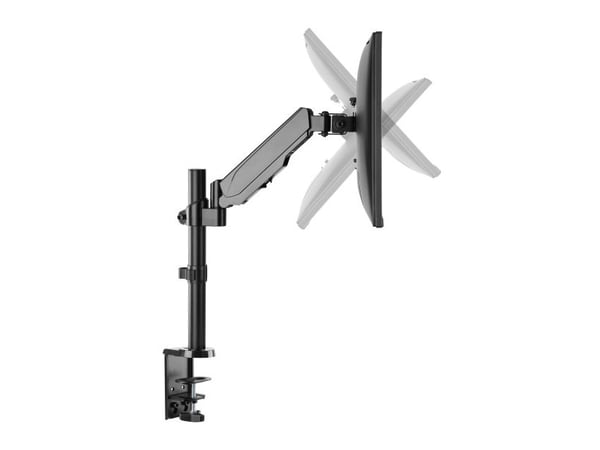 TECHly - Monteringssett - justerbar arm - for LCD-skjerm - aluminium, stål - svart - skjermstørrelse: 17"-32" - klemmemonterbar, skrivebordsmonterbar