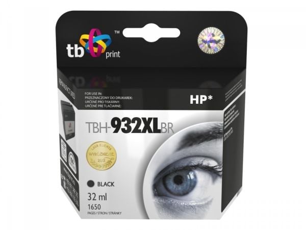 TB Print TBH-932XLBR, Sort, Pigmentbasert blekk, 32 ml, 1 stykker, 1650 sider