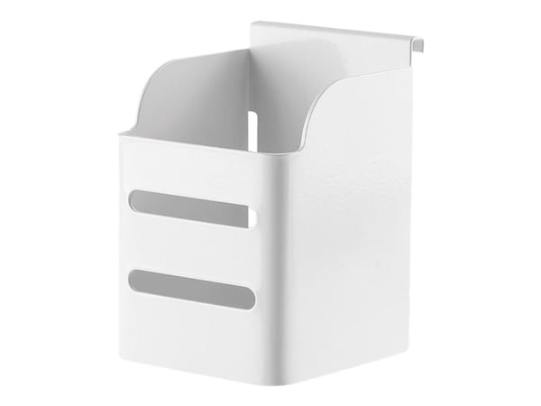 Deltaco OFFICE kynäteline, valkoinen, Kynä- ja lyijykynäteline pöytälistaan, musta, 68 mm, 70 mm, 100 mm, 310 g