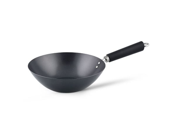 Ken Hom Excellence, Rund, Wok-/stekepanne, Svart, Kull stål, 1,5 mm, Keramisk, Gass, Halogen, Induksjon