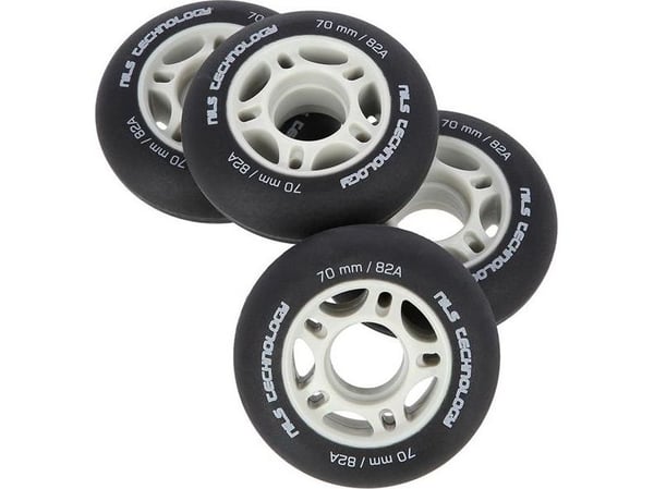 Nils Extreme PU 70x24 82A svarte matte hjul (4 stk.)