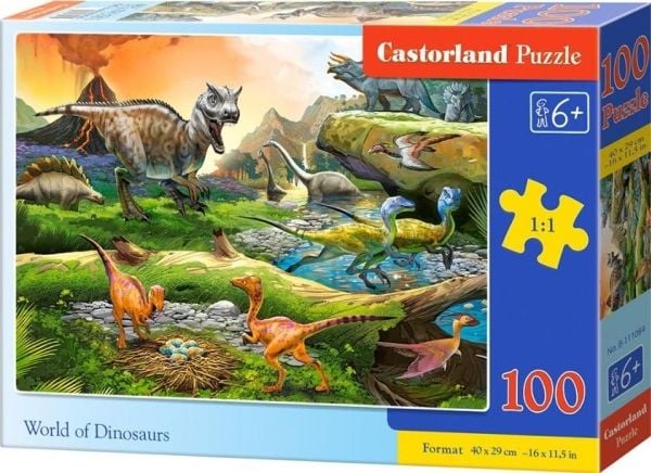 Castorland B-111084, 100 stykker, Dinosaurer, 6 år