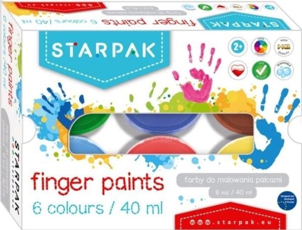 Starpak male-farger for håndmaling 6 farger 40 ml STARPAK 448008
