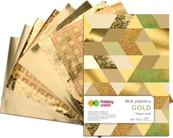 Blokk A4/10K Gold 150–230 g HAPPY COLOR