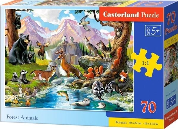 Castorland B-070091, 70 stykker, Dyr, 5 år
