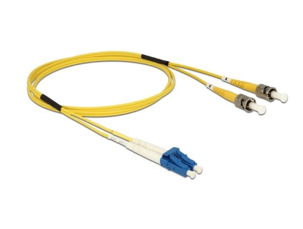 Delock - Nettverkskabel - LC-enkeltmodus (hann) til ST-enkeltmodus (hann) - 1 m - fiberoptisk - 9 / 125 micron - OS2 - halogenfri - gul