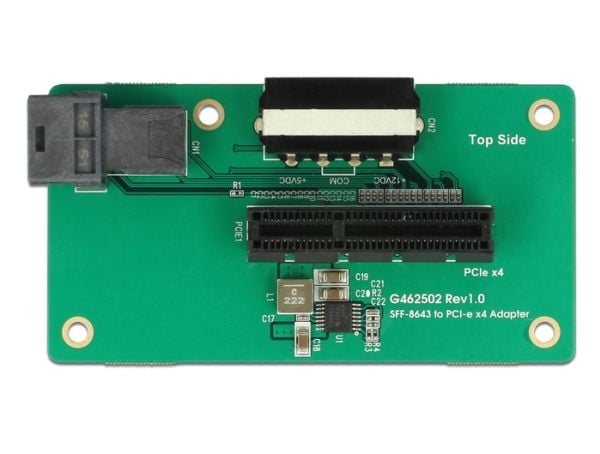 DeLOCK 62788, SAS, PCIe, PCIe 3.0, Musta, Vihreä, 70 mm, 95 mm