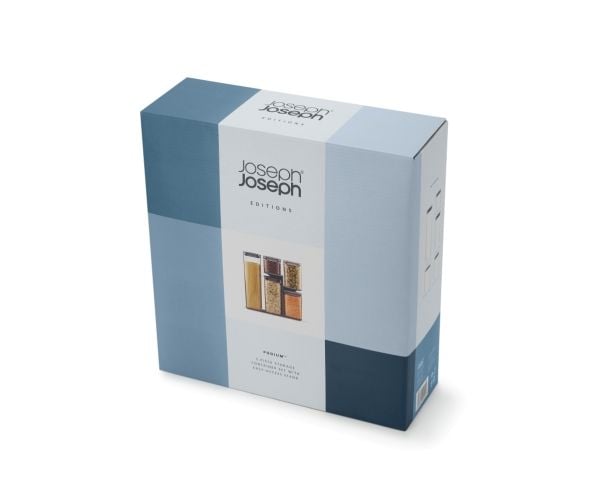Joseph Joseph Podium, Ställ, Rektangulär, Blå, Transparent, Plast, 1900 ml, 1200 ml