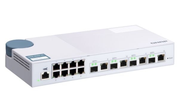 QNAP QSW-M408-4C - Switch - Styrt - 8 x 10/100/1000 + 4 x kombo 10 Gigabit SFP+ - stasjonær