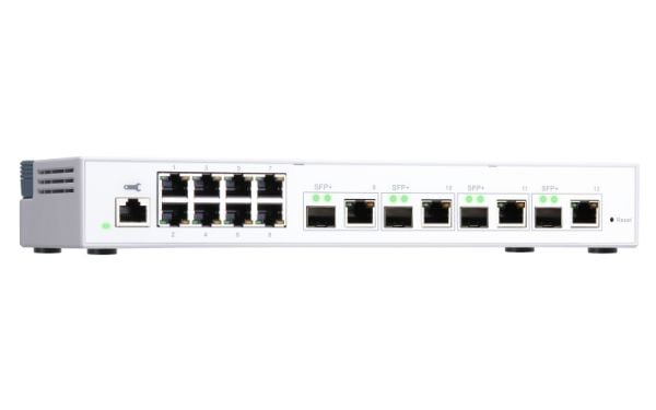 QNAP QSW-M408-4C - Switch - Styrt - 8 x 10/100/1000 + 4 x kombo 10 Gigabit SFP+ - stasjonær