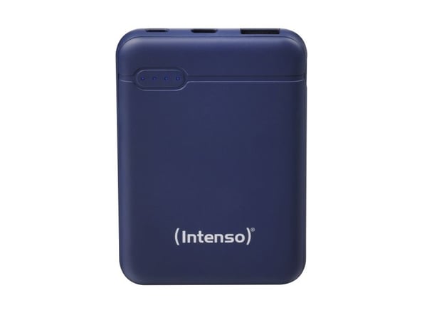 Intenso Powerbank XS5000 - Power bank - 5000 mAh - 2.1 A - 2 utdatakontakter (USB, USB-C) - på kabel: USB-C - blå