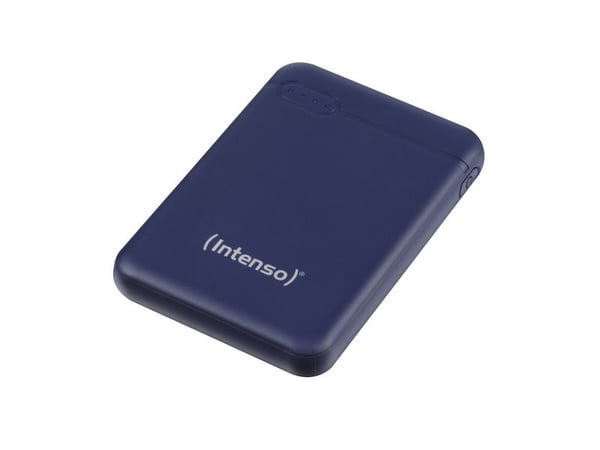 Intenso Powerbank XS5000 - Power bank - 5000 mAh - 2.1 A - 2 utdatakontakter (USB, USB-C) - på kabel: USB-C - blå