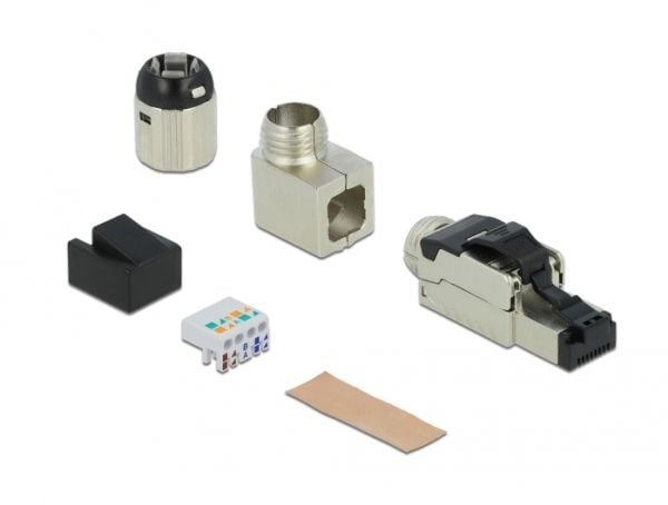 DeLOCK 86289, 1 x RJ-45, Harmaa, Uros, Kulmikas, Sinkki, Cat6a