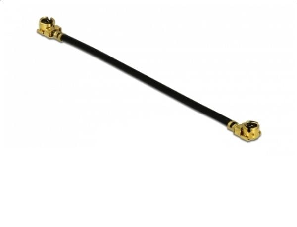 Delock - Antennekabel - MHF plugg til MHF plugg - 4.5 cm - koaksial - svart