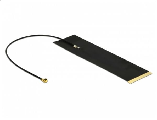 Delock LTE Antenne MHF I plugg 1,9 - 3,9 dBi 1,13 15 cm FPC intern selvklebende - Antenne - Smart Home - 1,9 - 3,9 dBi - selvklebende montering - s...