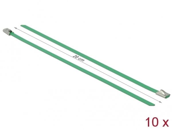 DeLOCK 18801, Terästä, Vihreä, 20 cm, 4,6 mm, 10 kpl