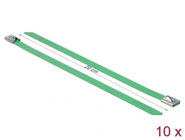 DeLOCK 18805, Terästä, Vihreä, 20 cm, 7,9 mm, 10 kpl