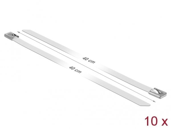 DeLOCK 18823, Terästä, Valkoinen, 40 cm, 7,9 mm, 10 kpl
