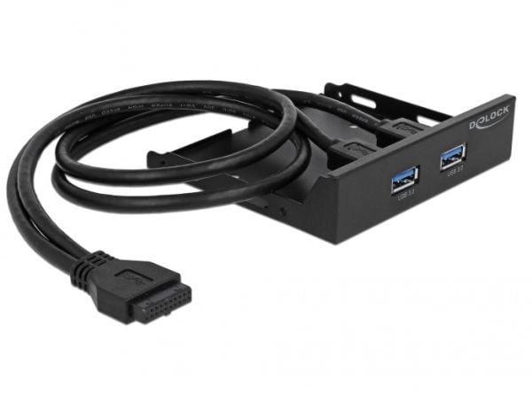Delock - Lagrings-porttipaneeli - USB 3.0 x 2 - lajittelu